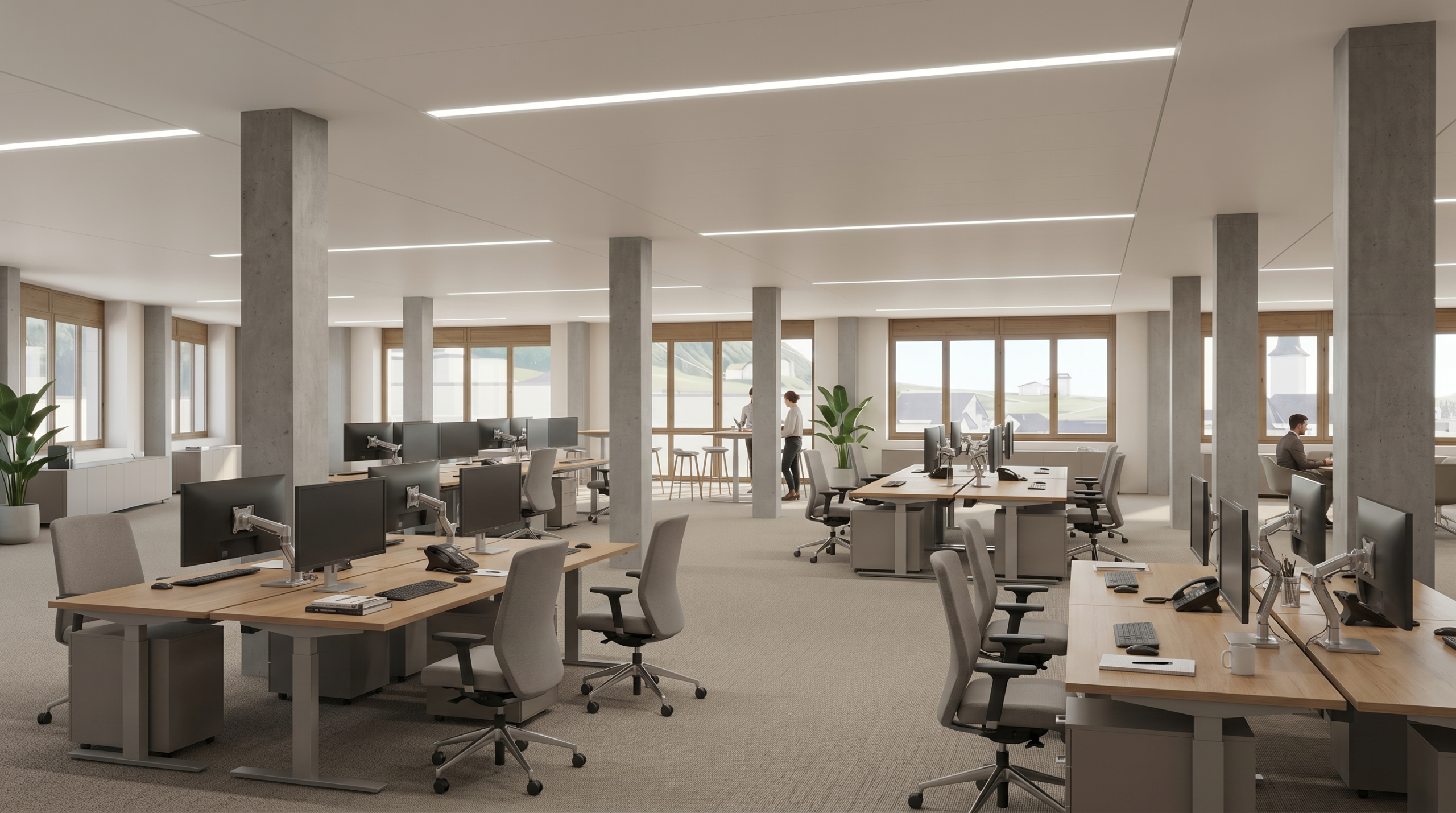 Innenraum Visualisierung Büro